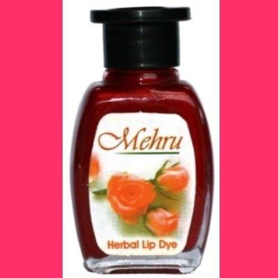 Mehru Lip Dye, Natural Herbal Lip Stain - Rose Pink by Mehru