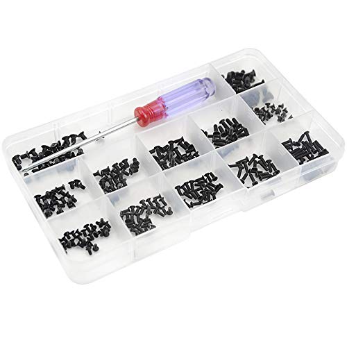 XLX 340PCS 12 Kinds M2 M2.5 M3 Laptop Notebook Machine Screw Set Stainless Flat Cross Recessed Pan Head Screw Assortment Kit with A Screwdriver Computer Accessory Screw Replacement Repair Kit - Thumbnail 4