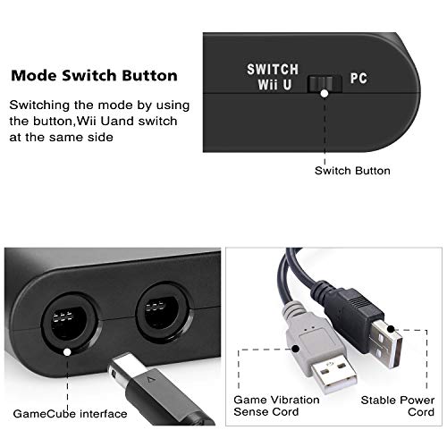 5 Switch+Gamecube+Controller+Adapter+Nintendo