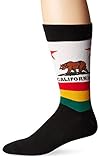 Socksmith  Men's California Flag Black Sock