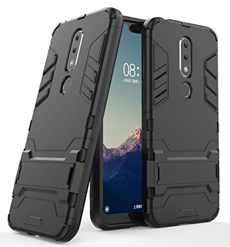 Nokia 6.1 Plus (2018) / Nokia X6 Case, FoneExpert Shockproof Rugged Impact Armor Slim Hybrid Kickstand Protective Cover Case for Nokia 6.1 Plus (2018) / Nokia X6
