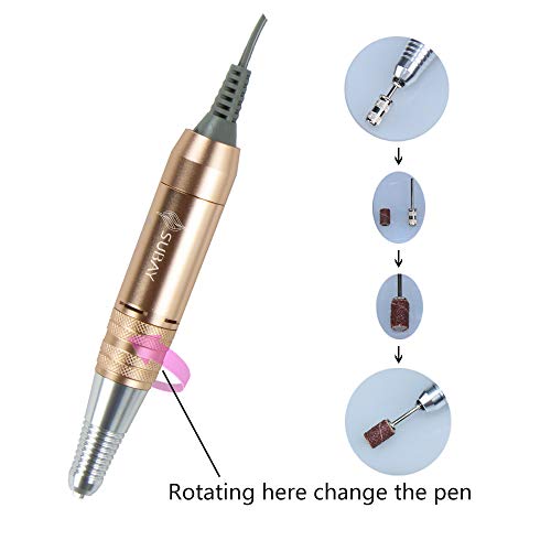 30000RPM Electric Nail File Drill Machine Upgraded Manicure Pedicure Kit with Foot Pedal for Acrylic Nails,Gel Nail,300 Piece Sanding Bands and Nail Drill Bits Accessories - Thumbnail 3