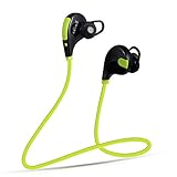 Xcords(TM) New Version Bluetooth Headphones, Sports Wireless Headphones, Sweatproof, In-ear Stereo Earbuds, Premium Sound with Bass, Noise Cancelling for iOS and Android Devices with Mic (Green)
