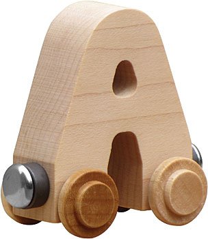 NameTrain Clear Finish Letter Car A - Made in USA