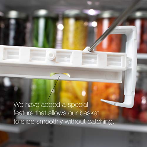 Fridge Organizer Drawer, Refrigerator Pull-Out Bin | Adjustable, Installs Under Shelf | Fits Most Fridges, Clear Plastic | BPA Free - Thumbnail 5