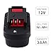 3600mAh Ni-MH 12V HPB12 Battery Replacement for Black and Decker Firestorm FSB120B FS120BX Cordless Drill