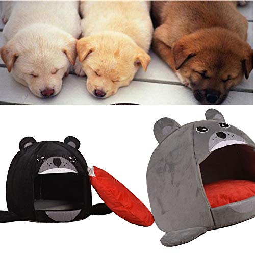 Cat House Outdoor Winter with Pad Warm Dog Pet Travel Bed 42 x 40 CM (Gray)