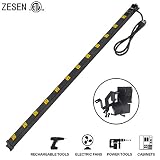 ZESEN 12 Outlet Heavy Duty Workshop Metal Power Strip Surge Protector with 4ft Heavy Duty Cord, ETL Certified, Black
