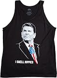 Ann Arbor T-shirt Co. I Smell Hippies | Funny Ronald Reagan Conservative Merica USA Unisex Tank Top