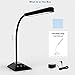Byyoulike LED Desk Lamp Flexible Gooseneck Table Lamp with Touch Control 5 Brightness Levels Adjustable Night Light Eye-Caring Dimmable Table Light(Black)