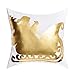 Christmas Bronzing Pillow Cover Merry Christmas Throw Pillow Case Elk and Snowflakes Throw Pillow Case Modern Cushion Cover Square Pillowcase Decoration for Christmas Sofa Bed Chair Car 18 x 18 Inch