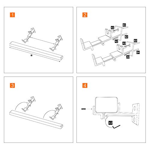 Excel Life Adjustable Soundbar Wall Mount, Universal Sound Bar Bracket