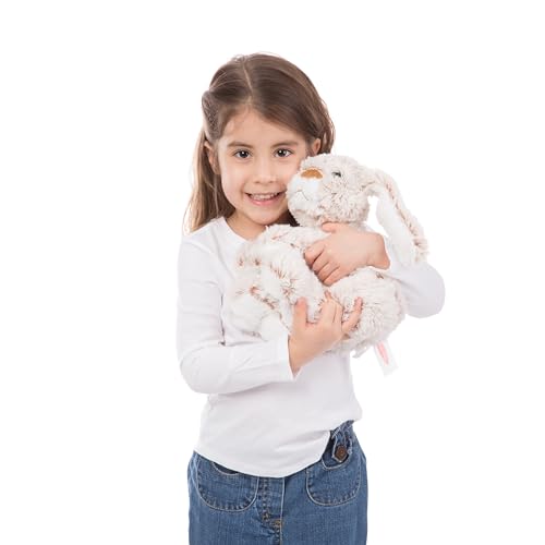Melissa & Doug Burrow Bunny Stuffed Animal Plushie with Big Feet, Floppy Ears & Fluffy Tail, Adorable Pretend Play Toddler Toys for Girls & Boys 3+