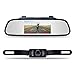Backup Camera and Monitor Kit,Chuanganzhuo 4.3" Car Vehicle Rearview Mirror Monitor for DVD/VCR/Car Reverse Camera + CMOS Rear-view License Plate Car Rear Backup Parking Camera With 7 LED Night Vision primary