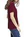 Romastory Women's Summer Tops Bandage V-Neck Casual Girls Tees T Shirt (S, Wine Red)