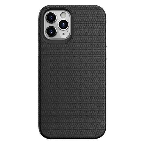 Stuffcool Thermoplastic Polyurethane Spike Tough &amp; Solid Dual Layer Hard Back Case Cover for Apple iPhone 12/iPhone 12 Pro 6.1, Black
