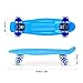 Skateboards - ENKEEO 22 Inches Complete Skateboard Cruiser Plastic Banana Board with Bendable Deck and Smooth PU Casters for Kids Boys Youths Beginners, Blue