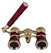 Levenhuk Broadway 325N Opera Glasses (Red Theater Binoculars with LED Light and Extendable Handle)