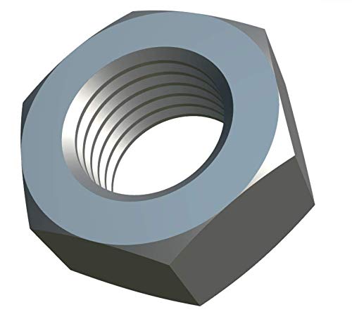M10 Nut (Pack of 25) Stainless Steel Hexagon Locking Nuts for Bolts/Screws – Metal Metalic with Coarse Thread - Accorting to Standard DIN EN 24032 DIN934 10mm
