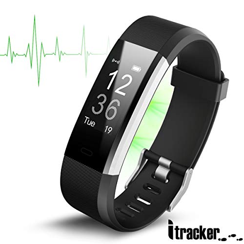 ITRACKER Fitness Tracker [2019], Activity Tracker Watch with Heart Rate Monitor, Waterproof Smart Bracelet with Step Counter, Calorie Counter, Pedometer Watch for Kids Women and Men (Black) - Thumbnail 7