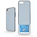 iPhone 8 Case, Molan Cano [Boost] Sliding Card Holder Wallet Case Dual Layer PU Cover with 2 Card Slots for Apple iPhone 8 and iPhone 7 - Light Blue