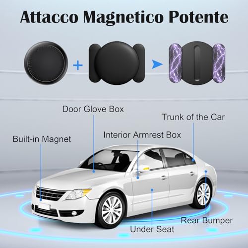 Car GPS Tracker, Bluetooth Locator Compatible for Android without ABO, Global Coverage Real Time Magnetic Track GPS, Hidden Android Air Tracker for Car and Motorcycle
