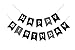 Happy Birthday Banner Bunting Laser Cut Felt 60 inches wide - Black & White