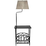 mainstays transitional glass end table lamp