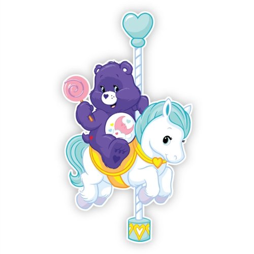 Walls 360 Peel & Stick Fabric Wall Decals: Care Bears Sweet Dreams Bear Carousel Horse (6.75 in x 12 in)