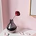 CASAMOTION Home Decor Accent Vase Hand Blown Art Solid Color Glass Bud Vase, Smoke