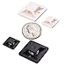 Honyear 200 Pack Adhesive Cable Tie Mounts(30mm x 30mm + 20mm x 20mm, Black+ White) tough, resilient, strongly adhesive, Wire Tie Mounts, Cable Wire Management For Home, Office