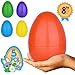 Totem World 5 Jumbo Fillable Plastic Easter Egg Hunt Party Supply - 8-Inch Easter Egg in Assorted Colors