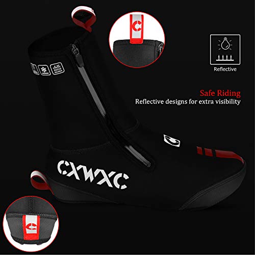 image for CXWXC Cycling Shoe Covers Neoprene Waterproof,Winter Thermal Warm Full