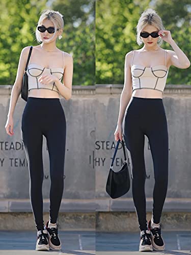 Blisset High Waisted Leggings 3 Pack – Tummy Control, Non-See-Through, Soft 4-Way Stretch For Yoga & Workouts