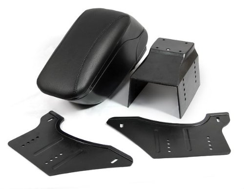 Brand New Black Leather Big Storage Armrest Box Front Center Console w/ Adjustable Bracket - Thumbnail 3