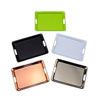 YOUSIKE - Children Toy 1:12 Dollhouse Miniature Accessories, Mini Metal Food Bread Tray Plate Model Toy, Kitchen Cookware Mini Toy