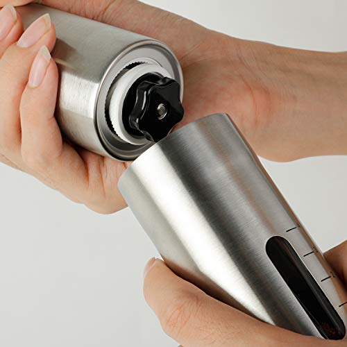 Manuelle Kaffeemühle mit Keramikmahlwerk Edelstahl Einstellbar Handkaffeemühle für Kaffeebohnen Mahlen – Bild 6