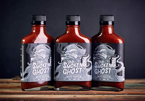 Smoken Ghost - Hoff's Smoky Handmade Ghost Pepper Sauce - 6.7 oz Flask - //coolthings.us