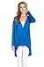 Frumos Womens Tunic Drape Front High Low Long Tunic Top