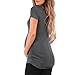 3 Pack Women's Side Ruched Cross Back Maternity Tunic Top by Mother Bee - Made in USA