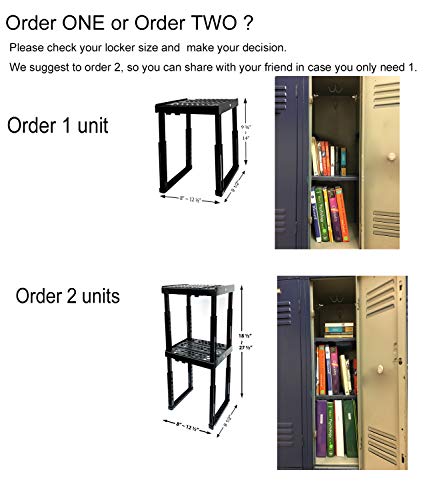 2 Organizer+Adjustable+Stackable+Accessories+Lockers
