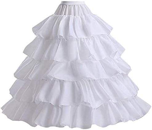 6-Hoops Hoop Skirt Crinoline Petticoat for Wedding Dress Crinoline Underskirt Ball Gown Petticoat for Women Hoopless