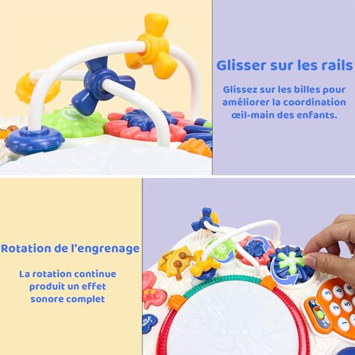 1 Year Old Baby Activity Table 6 in 1 Toy Baby Games 1 2 3 Years Girl Boy Musical Activity Table Baby Toy Learning Educational Gift for Christmas Child