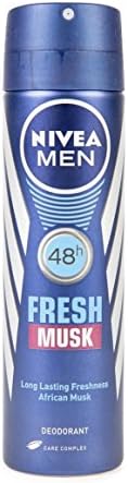 Nivea 48h Fresh Musk Mens Spray Deoderant 150ml Imported from Germany