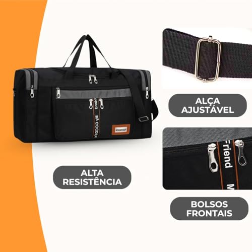 Bolsa De Mão Masculina Super Grande E Reforçada 70 * 26 * 33cm