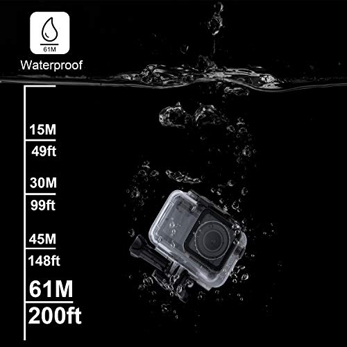 Waterproof Case for DJI OSMO Action Camera Accessories, Housing Case Protective Shell with Anti Fog Inserts and Filter Kit Suitable for Underwater Diving Photography 61M - Thumbnail 3