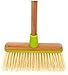 Full Circle Clean Sweep Bamboo Broom - Angled for Precision in Tight Spaces, with Recycled Stiff Bristles for Indoor & Outdoor Cleaning - Ideal for Pet Hair, Kitchen, Hardwood, and Garage, Green