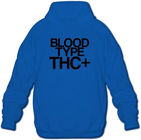Blood Type THC+ Big Men's Pullover Printed Hoodie With Long Sleeve