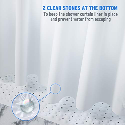 Plastic Shower Curtain, 36 x 72 Inches EVA 8G Shower Curtain with Heavy