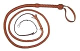 6 Foot 10 Plait TAN Real Leather Bullwhip BULL WHIPS